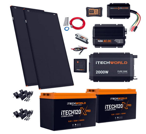 COMPLETE LITHIUM 4WD/CARAVAN KIT 240AH